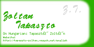 zoltan tapaszto business card